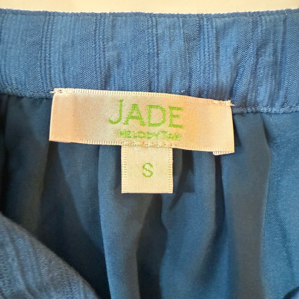 JADE 🆕 Melody Tam Indigo V Neck Flounce Dress Size Small 🆕🆕🆕 - Picture 5 of 12